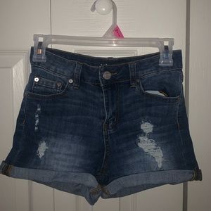 Navy blue jean shorts